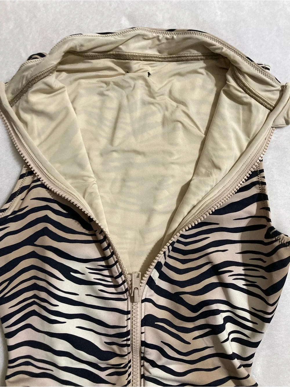 SKIMS Zip Front One Piece Swimsuit S